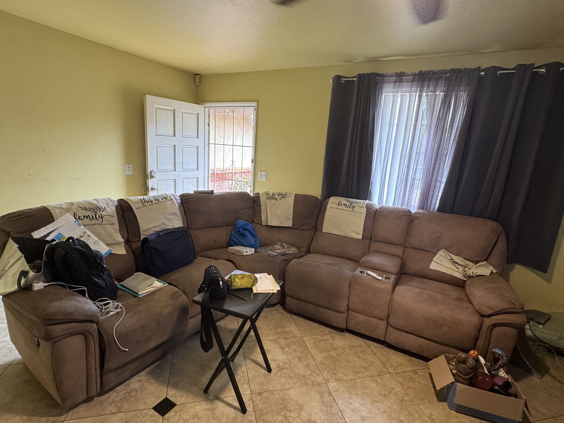 3 Piece couch with reclining