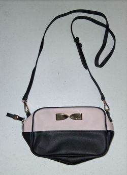 Victoria's Secret Crossbody Bag Pink & Black 7×4.5"