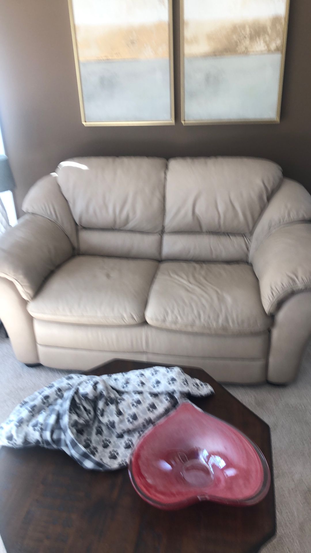 Italsofa - Leather (real) Loveseat.