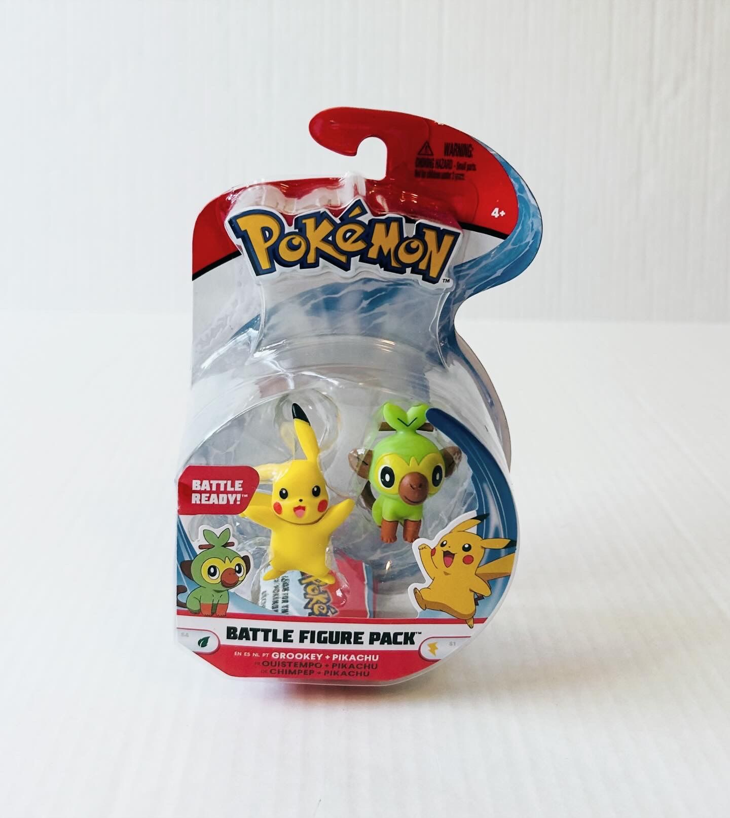 Pokemon New Sword and Shield Battle Action Figure 2 Pack Pikachu and Grookey