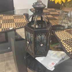antique bronze metal lantern