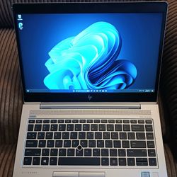 HP EliteBook 14 Inch Laptop Intel Core i5-8350u 16 GB RAM 256 GB SSD Webcam 1080P FHD LCD Wi-Fi & Bluetooth Wireless Windows 11 Professional 