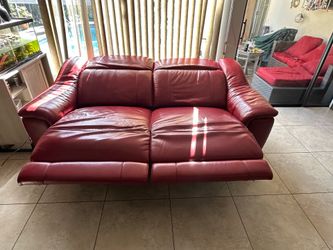 Leather Reclining Sofa