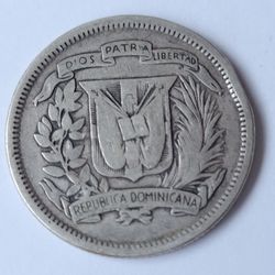 🇩🇴1944 Dominican Republic 25 Centavos Silver Coin