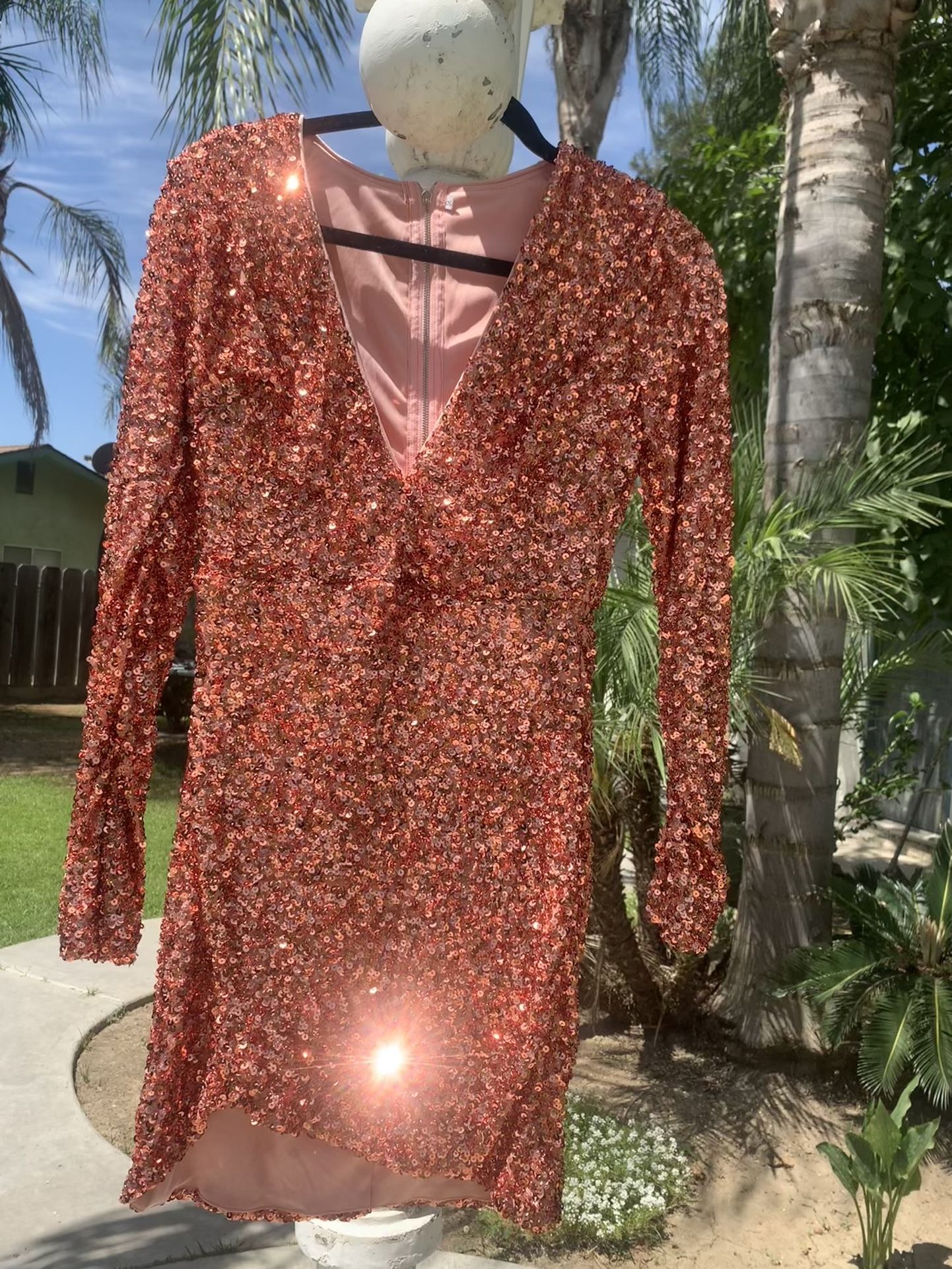 Rose Gold Sequin Dress