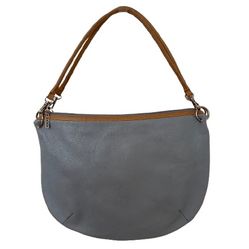 Maxx New York 100% Leather Shoulder Bag Robin Egg Blue Double Handle Lined