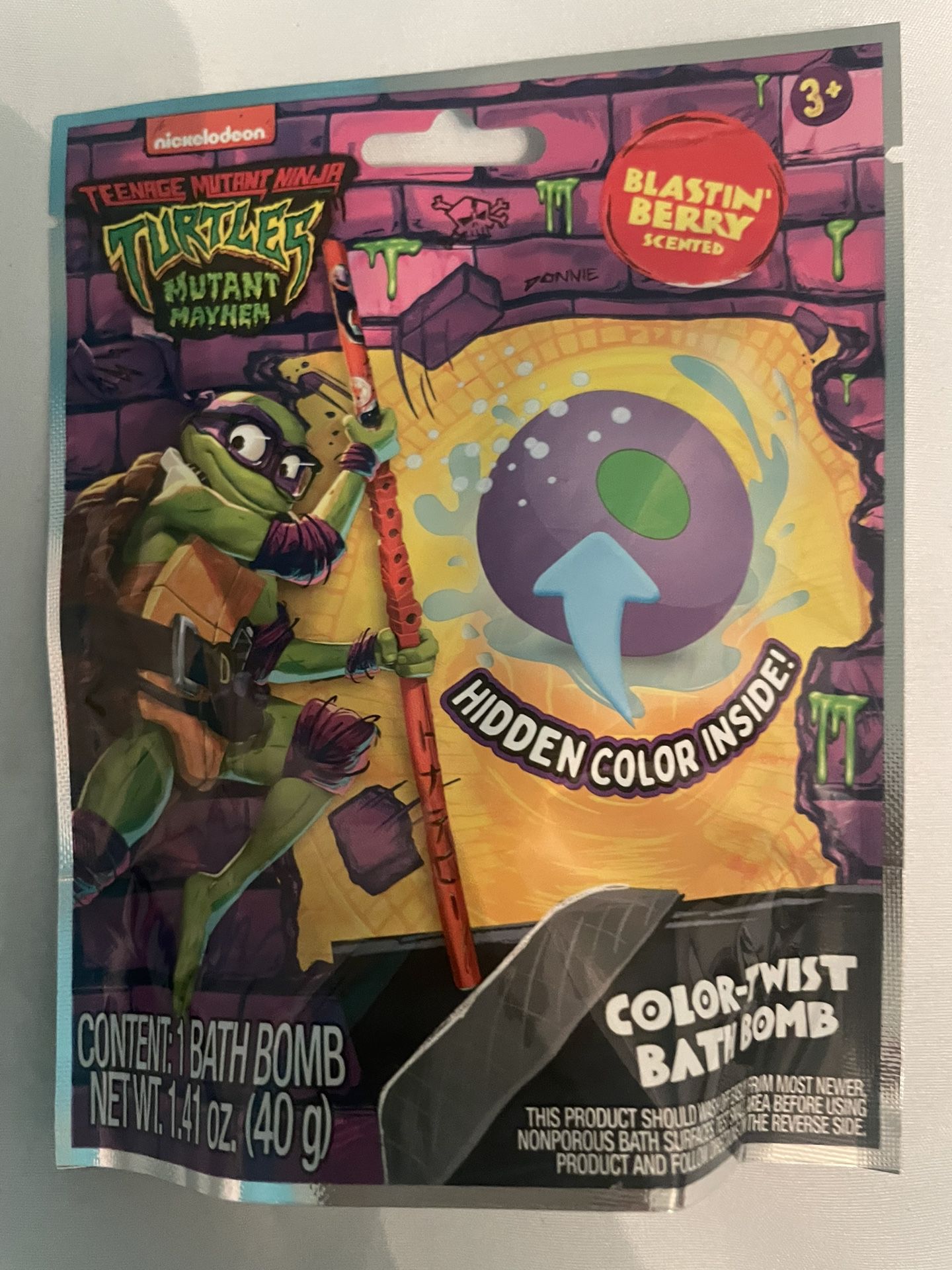 Ninja Turtle Kids Bath Bombs Gift Box with Toys Inside - 4 ct