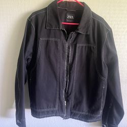 Double Stitched Jean Jacket XL Fits Small