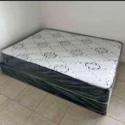 Queen Size Mattress + Box Spring Combo – New in Plastic 📦