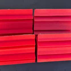 Lot of 4 Red Trifold Display Boards w/ Foam Backing – Presentation Stand