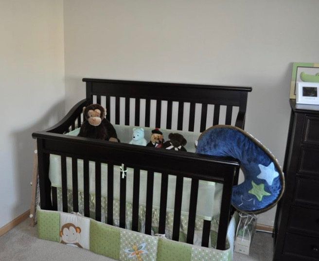 Baby Crib, Toddler Bed And Full Size Bed Frame, All In One!