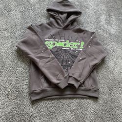 gray sp5der hoodie 