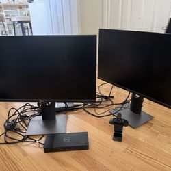 Dell Monitors Docking Station And Logitech Camera
