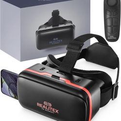 3D VR Headset for Kids + Android Remote - for iPhone & Android Phones | with 3D VR Videos & Apps Links | Virtual Reality Goggles Set for Beginners