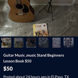Guitar , Guitar Beginners Music Book Music Stand $60
