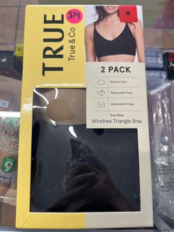 Ladies TRUE & CO wirefree triangle bra
