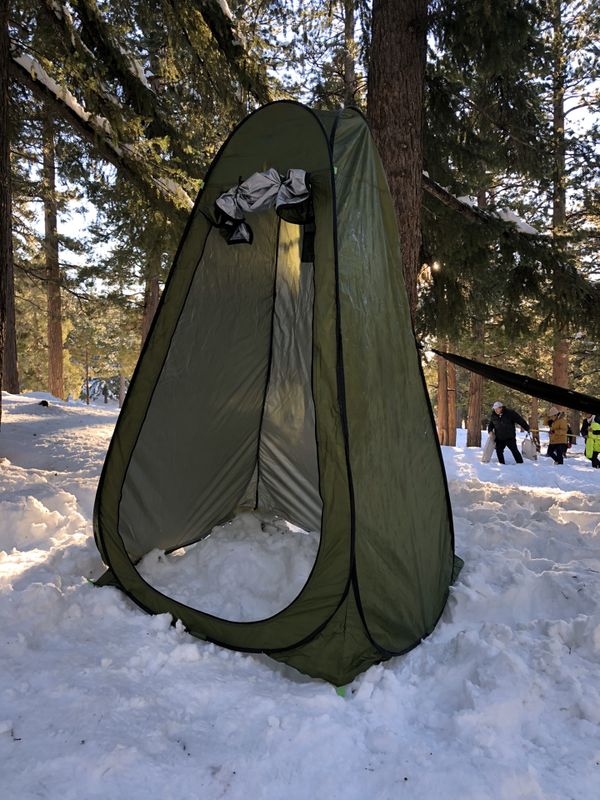 small portable rain shelter