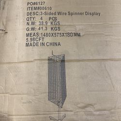 RETAIL DISPLAY—DESC:3-Sided Wire Spinner Display