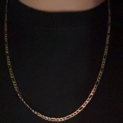 SOLID 10k Figaro Chain 24inches 3mm 