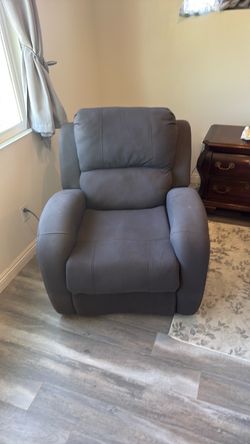 Gray Fabric Recliner Chair