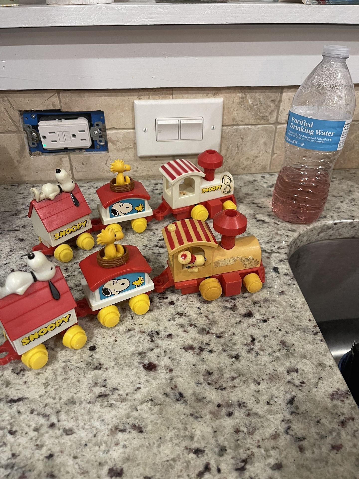 Snoopy Woodstock Train Sets Christmas 