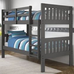 Twin Twin Bunk Bed With Mattresses