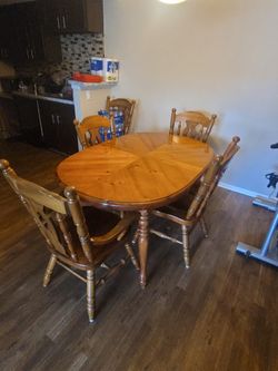 Yellow Oak Wooden Table.