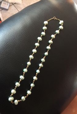 Collar de perlas originales 14k gol