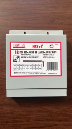 Eklind Hex-L 18-Piece SAE Hex Key Set