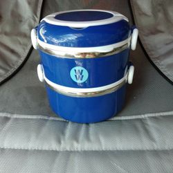 Weight Watchers WW Stackable Food Portion Storage Bowls Lunch/Dinner Blue