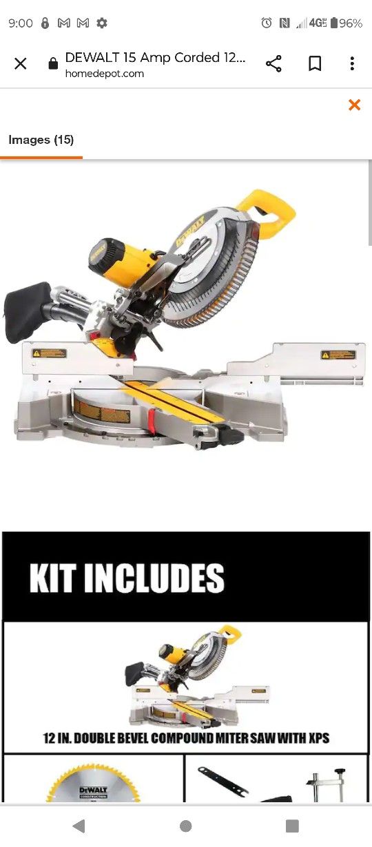New DeWalt 12 Inch Double Bevel Compound Sliding Miter Saw