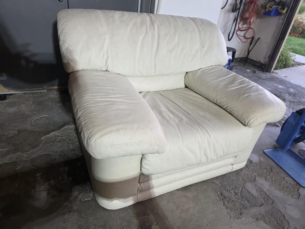 White Leather Chair 