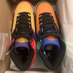 NIKE Women’s AIR JORDAN 2 RETRO UNIVERSITY RED BLACK Deadstock Size 8.5 Sneakers