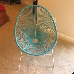 Teal Oval Lounge Chair