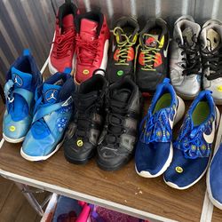 Jordan’s And Nikes Different Sizes 