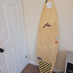 Rusty Surfboard Short Board With GoPro Mount And Leash