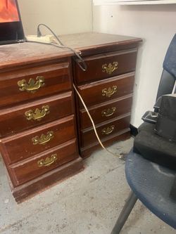 Vintage desk and file cabinet