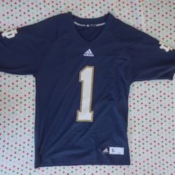 Notre Dame Fighting Irish #1 Adidas Logo Throwback Football Jersey Size Small
