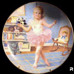 Vintage Tuesday's Child Wall Art Porcelain Little Ballerina Collector Plate Nursery Décor Child's Bedroom Décor Gallery Wall Plate