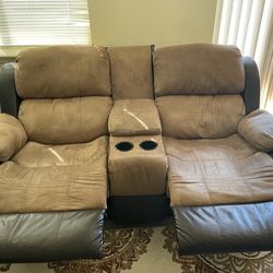 Sofa And Love Seat, Manual Recliner