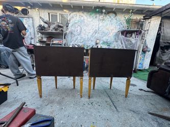 Two vintage Victorian style nightstands