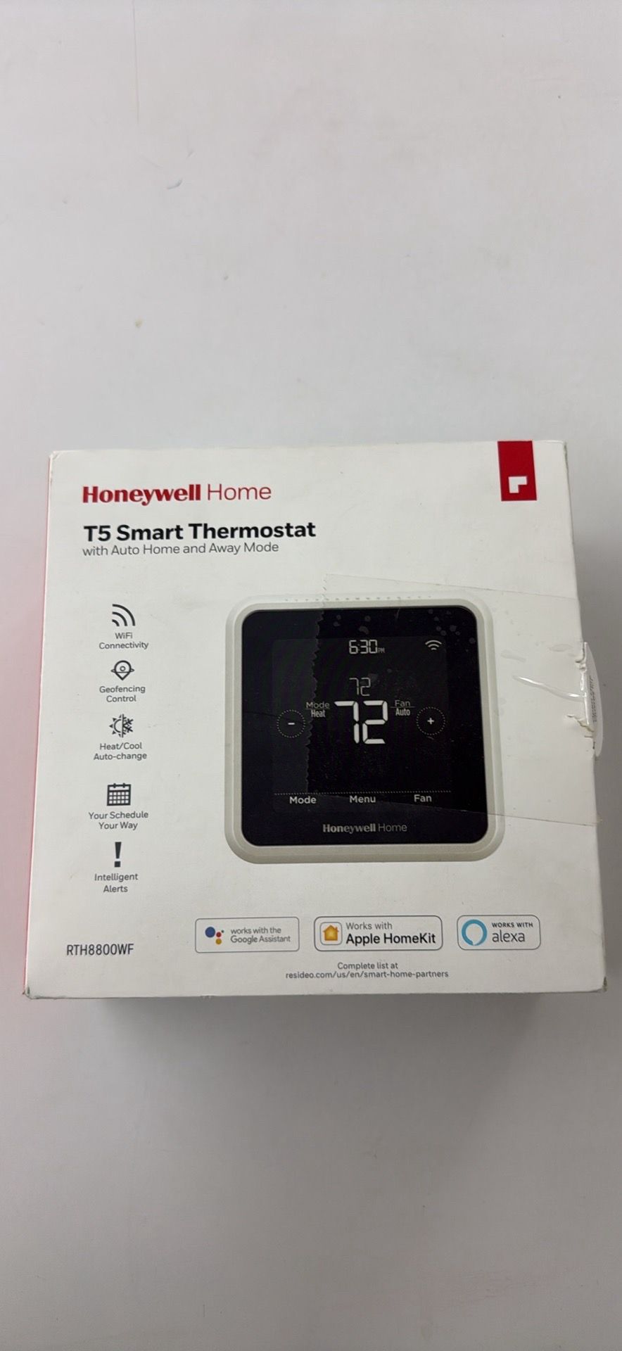 Honeywell Home RTH8800WF2022, T5 WiFi Smart Thermostat, 7 Day- Programmable Touchscreen, Alexa Ready