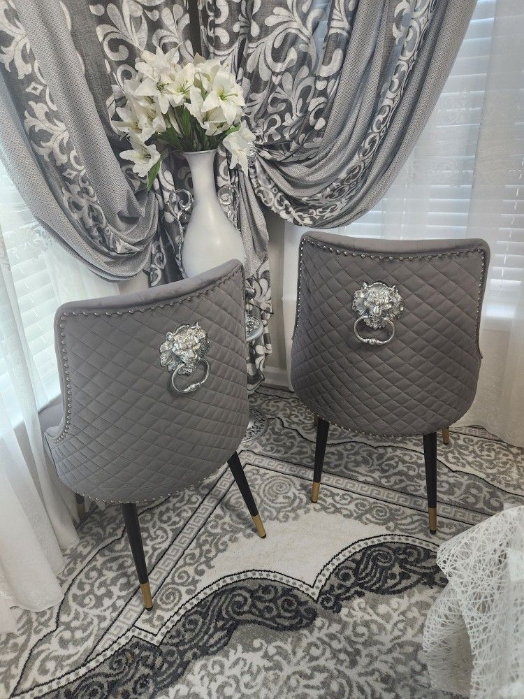 Brand New Modern Accent Chairs . Dark Grey