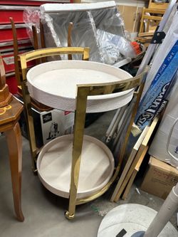 Circle tray bar cart