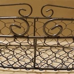 Metal Wired Bathroom Countertop Basket 