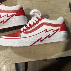 Men Size 4 VANS Old Skool Bolt Red VN0009Q56RT Rare Classic Suede