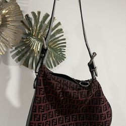 SOLD* Vintage FENDI Monogram Leather Handbag  Fendi bags, Leather handbags,  Vintage fendi bag