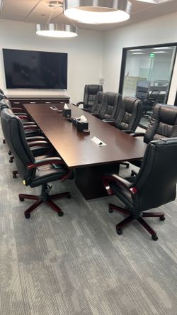 Conference Room Table with 10 chairs