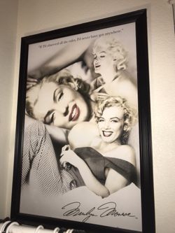 Marilyn Monroe poster framed