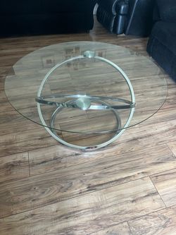 Glass coffee table